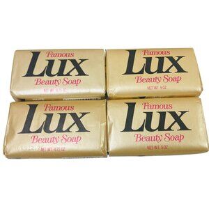 Vintage Lux Beauty Soap Set Of 4 Bars 4.75 Oz & 5 Oz Rare New Old Stock